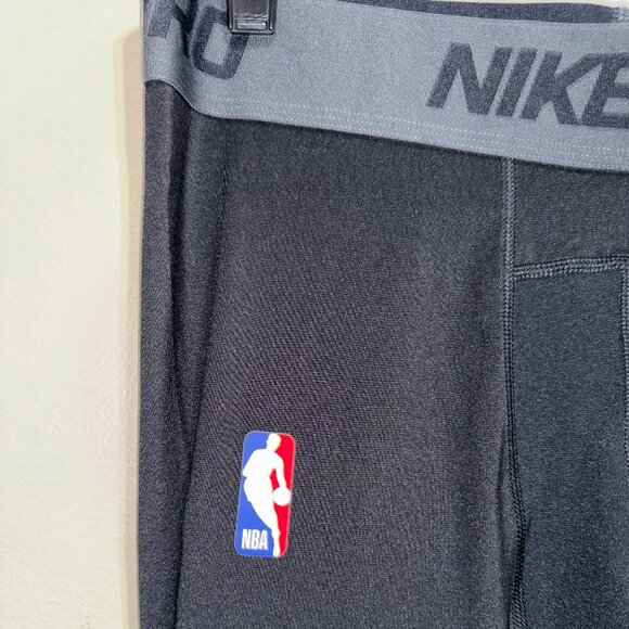 Nike Pro NBA Player Team Issue 3/4 Compression Tights Black Men DN1547-010 - Picture 5 of 12